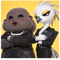 Director Gori and Director Washimi standing together in elegant professional suits