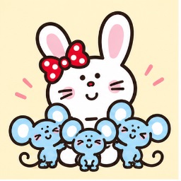 Bunny & Matty official Sanrio character illustration