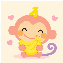 Chi Chai Monchan hugging a large bunch of sweet yellow bananas with hearts