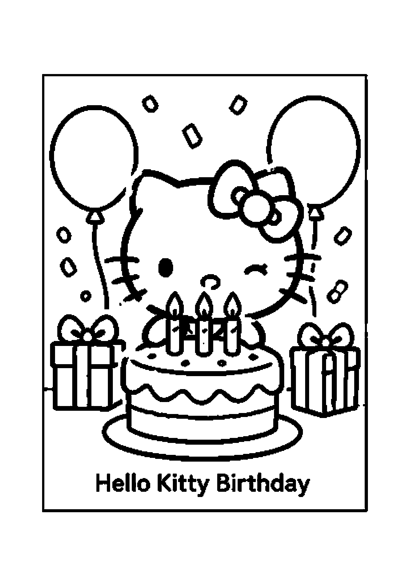 Free Hello Kitty Coloring Pages Printable PDF Sheets
