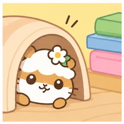 Kuririn squeezing into a narrow wooden hideaway
