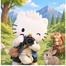 Dear Daniel taking wildlife and nature photographs with his handheld camera