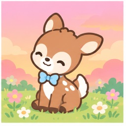 Deery-Lou sitting contentedly at sunset in Rainbow Forest