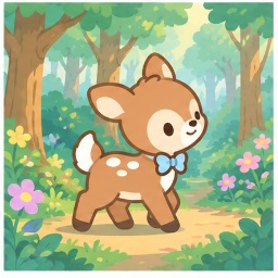 Deery-Lou taking a peaceful walk in the woodland grove