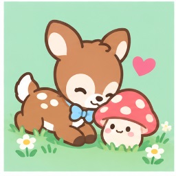 Deery-Lou with the shy red mushroom