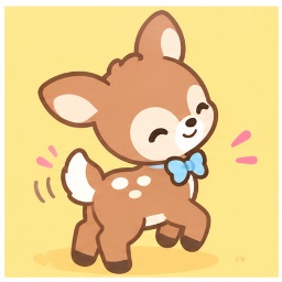 Deery-Lou wagging his tail happily