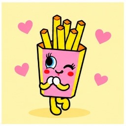 Dokidoki Fries winking pose