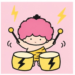 Pika's Thunder Drum Rhythm - GOROPIKADON Sanrio character illustration