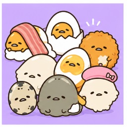 Showcase of diverse Gudetama culinary preparations