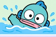 Hangyodon swimming peacefully in ocean waves