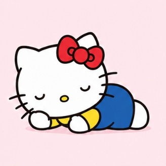 Hello Kitty sleeping peacefully
