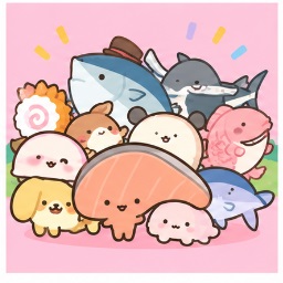 KIRIMIchan. with seafood and food companions