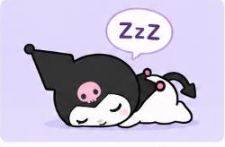 Kuromi sleeping softly