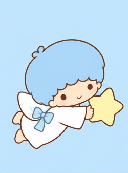 Kiki flying while holding a star