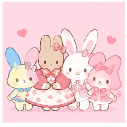 Cheeristails unit: U*SA*HA*NA, Marroncream, Wish Me Mell, and Bonbonribbon