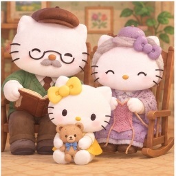 Grandfather Anthony White reading storybook with Grandmother Margaret White and Mimmy