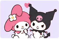 My Melody and Kuromi standing together in harmony