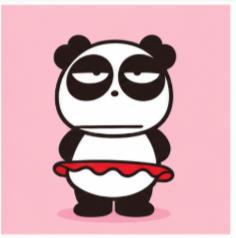 Pandaba Sanrio character official illustration