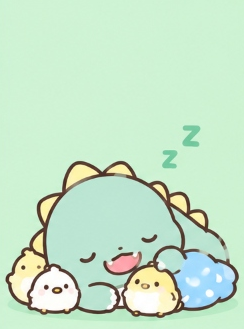 Pawaruu sleeping peacefully on a pillow with tiny bird friends resting on his fluffy belly