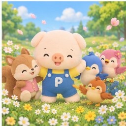 Pippo and all friends enjoying spring meadow