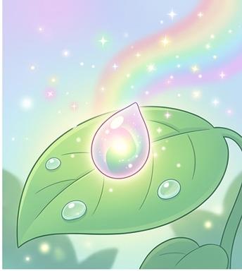 Fairilu Seed resting on a magical dewleaf in Little Fairilu