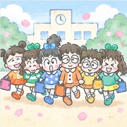 School Day Stroll at Rururu Gakuen - RURURUGAKUEN Sanrio character illustration