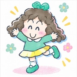 Terumi's Bright & Healthy Joy - RURURUGAKUEN Sanrio character illustration