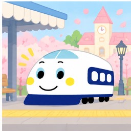 Shinkansen arriving at station