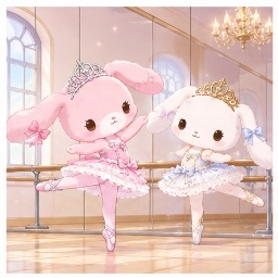 Sugar Minuet twins practicing at the ballet barre