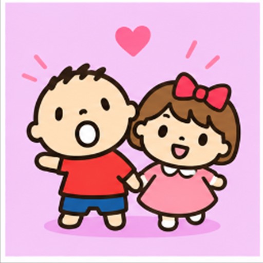 Minna No Tabo holding hands happily with his girlfriend and childhood friend Nako-chan