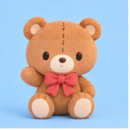 Tiny Chum official Sanrio character portrait featuring his signature red ribbon bow