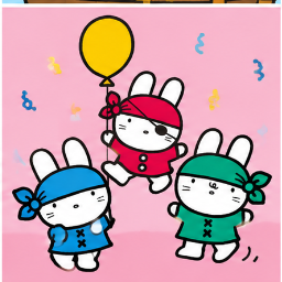 Balloon Party & Confetti Dance - Sanrio Twee Dee Drops