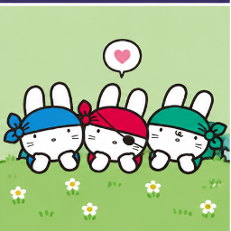 Heart Speech Bubble in Flower Meadow - Sanrio Twee Dee Drops