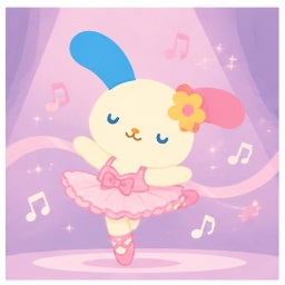 U*SA*HA*NA Hana practicing ballet dancing in pink tutu and pointe shoes