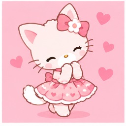 Winkipinki in a stylish romantic dress pose